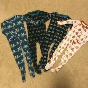 KicKee Pants Footie Pajamas 12-18m Set of 4